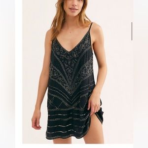 FREE PEOPLE BEADED SLIP DRESS